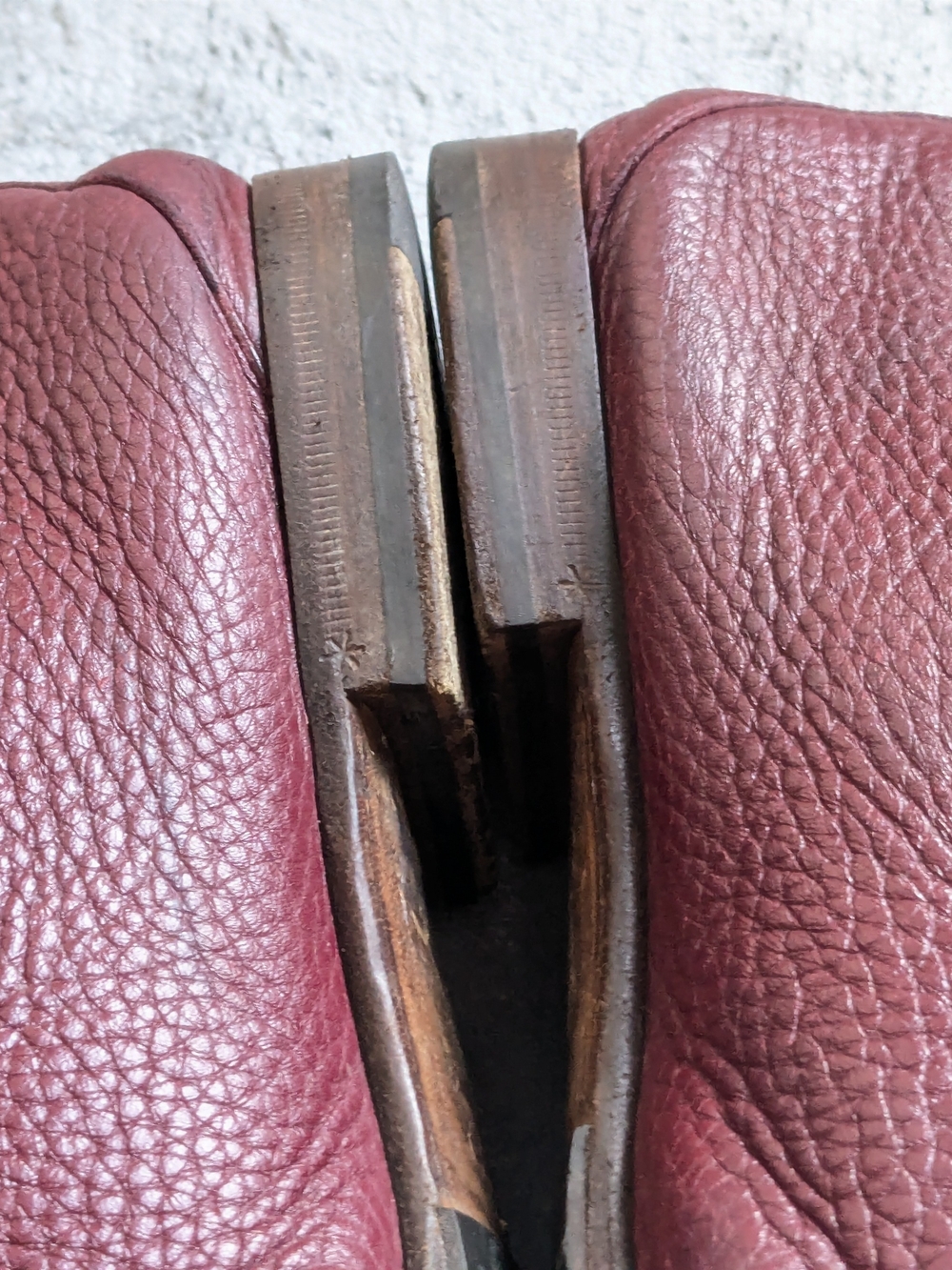 Gucci Men's Burgundy Pebbled Leather Horsebit Loafers US 11.5 - Picture 7 of 15
